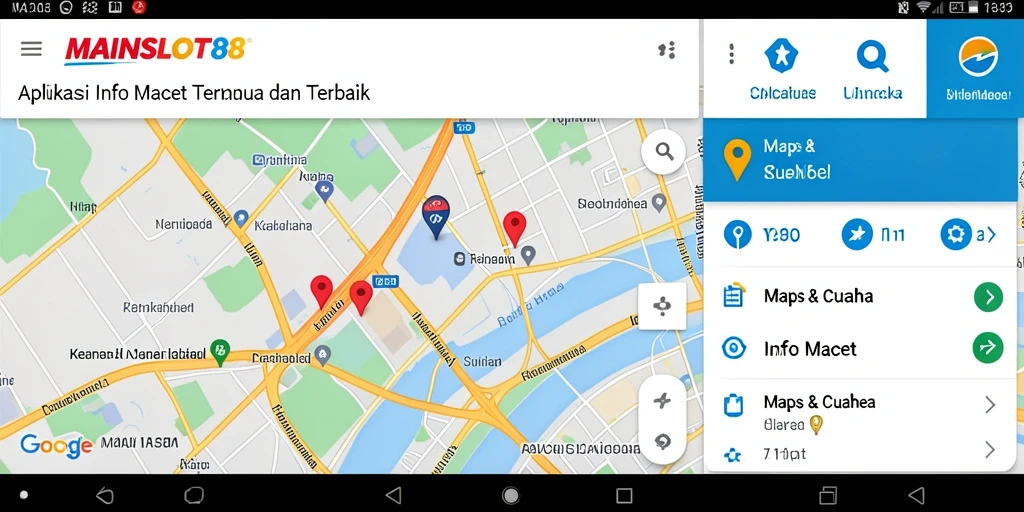 Antarmuka utama MAINSLOT88 menampilkan informasi kemacetan terkini.