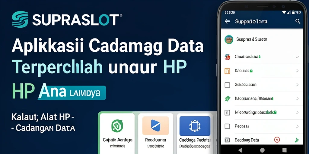 Antarmuka aplikasi SUPRASLOT yang sederhana dan efektif untuk cadangan data.