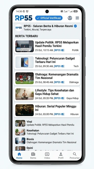 Tampilan kanal resmi rp55